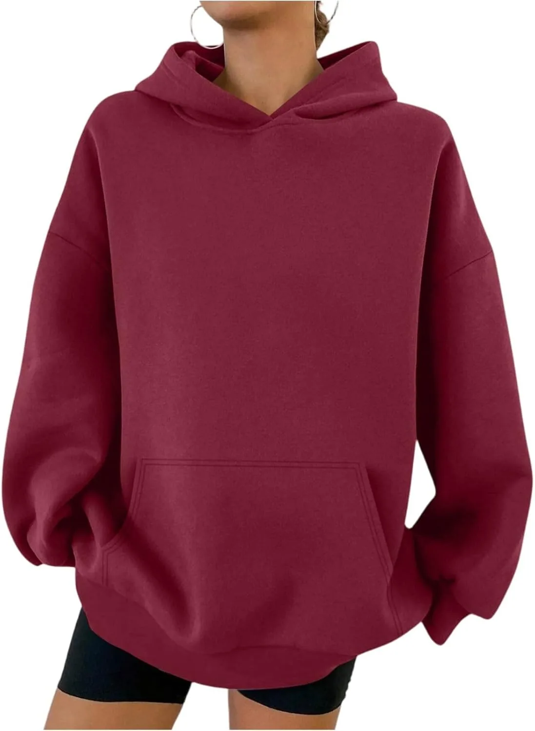 

Kenvina Свитшот для женщин, легкий, оверсайз, с длинным рукавом