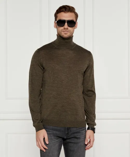 

Шерстяная водолазка Musso-p Slim fit Boss, зеленый