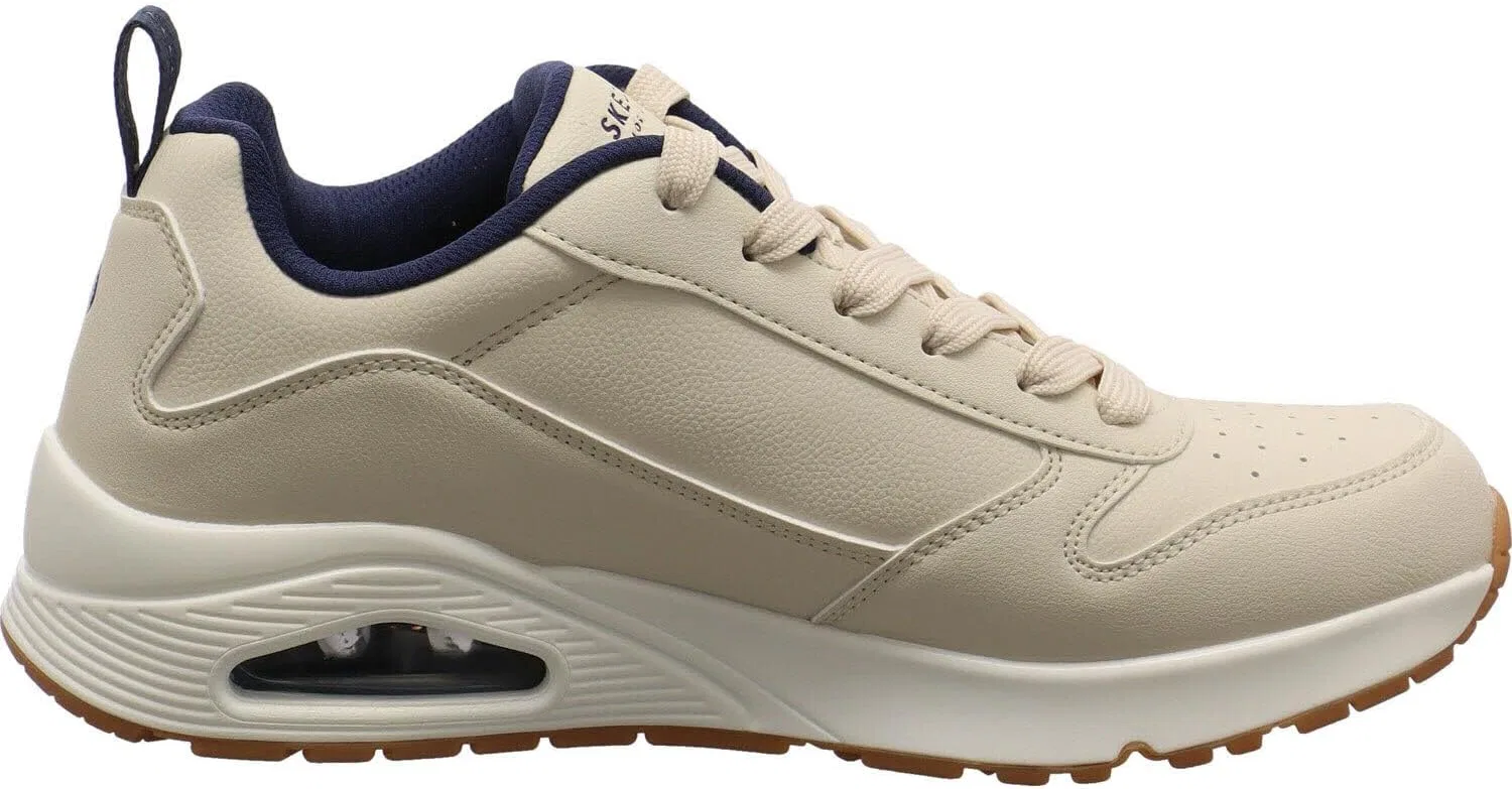 Мужские кроссовки Skechers UNO Alder, White Duraleather Blue Mesh — фото 4