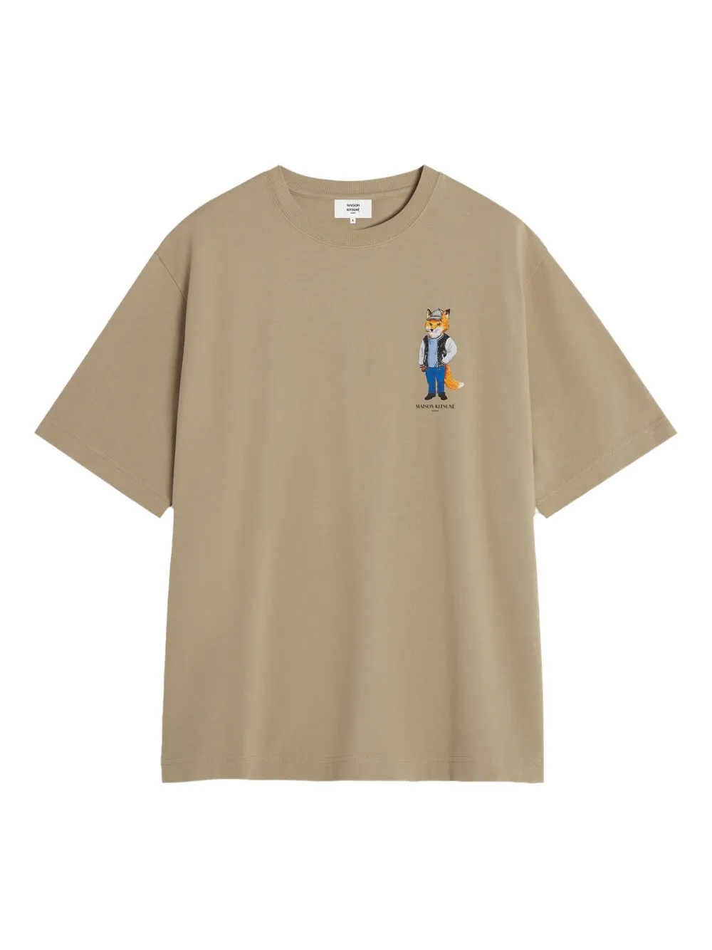 

Футболка с графичным принтом Maison Kitsuné, зеленый