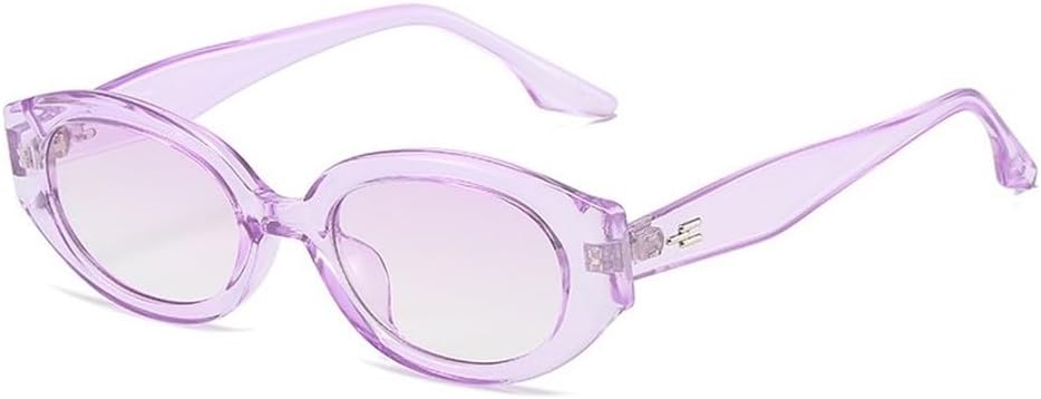 

Популярные модные овальные женские солнцезащитные очки в стиле ретро, ​​гелевые цветные линзы, защита от УФ-излучения UV400, мужские солнцезащитные очки с заклепками SKFGNX, Purple Purple