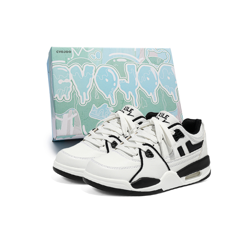 

CVOJOO Пухлые кроссовки Low top Skateboard Shoes Unisex - белый черный, цвет White Black