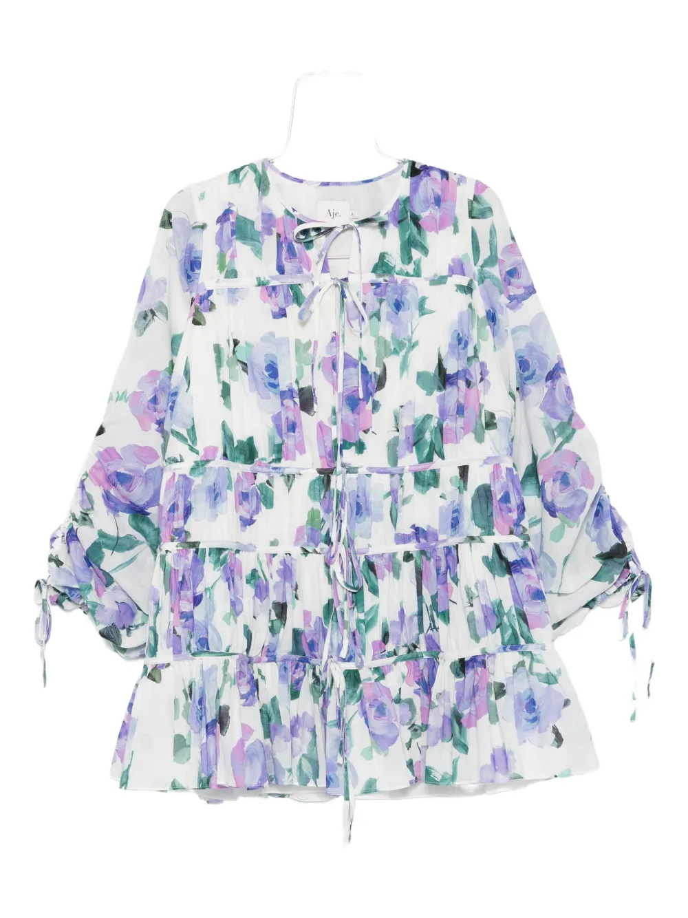 

Мини-платье с клеверным принтом Aje, белый