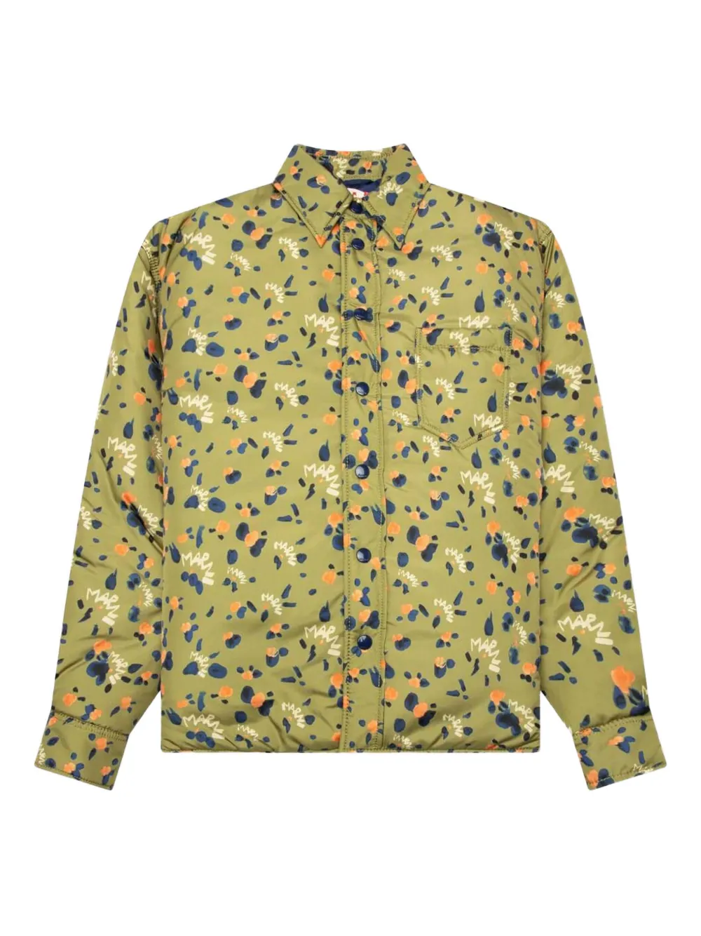 

Куртка-рубашка с цветочным принтом Marni, желтый
