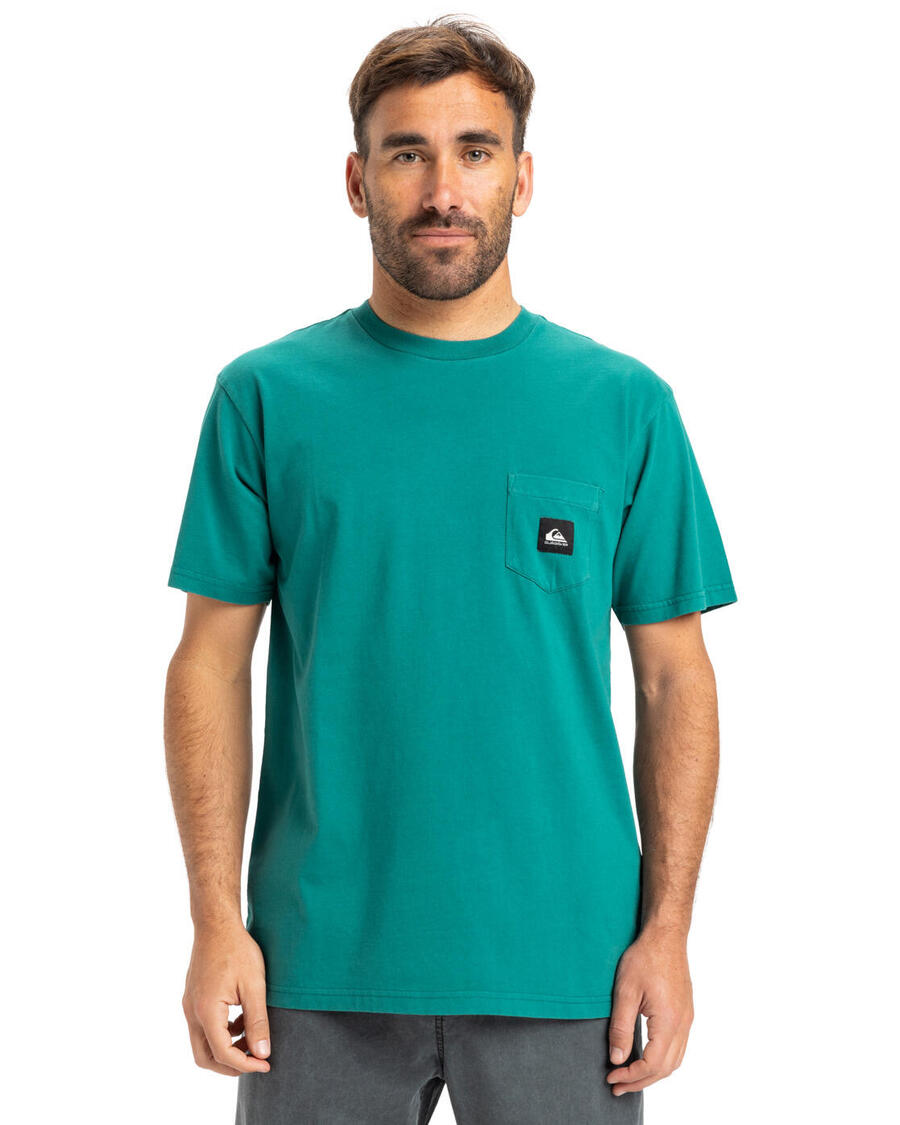 

QUIKSILVER Футболка SALT WATER 2024 синяя мужская