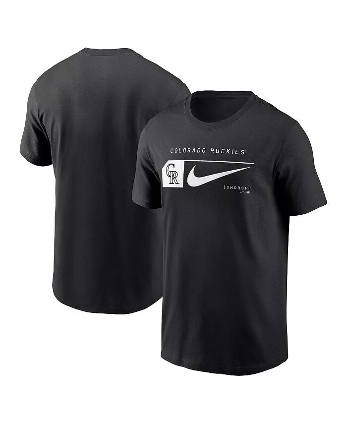 

Мужская черная футболка Colorado Rockies Fashion Graphic Swoosh Nike