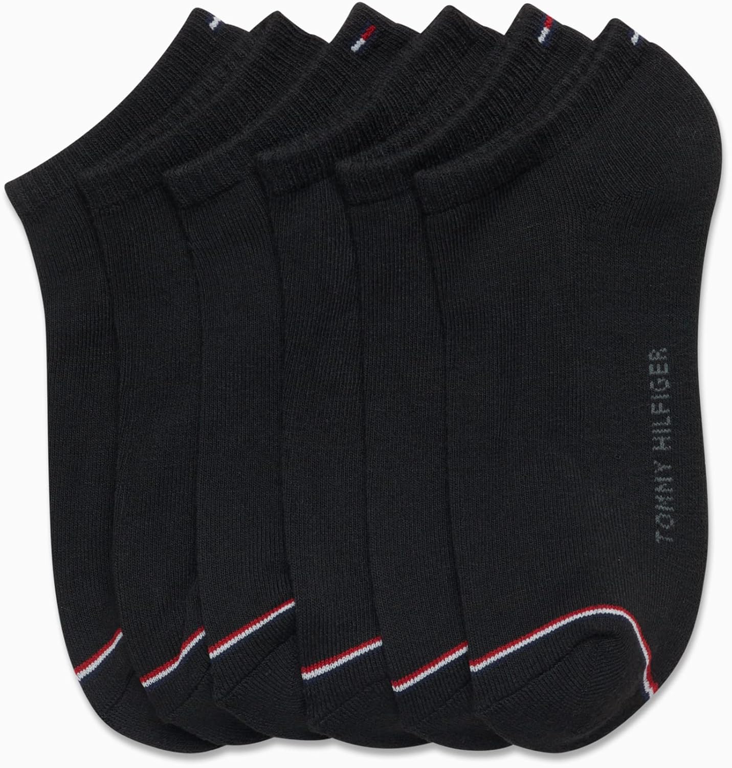 Мужские спортивные носки Tommy Hilfiger - носки с низкой посадкой (6 шт.), Black Solid — фото 4