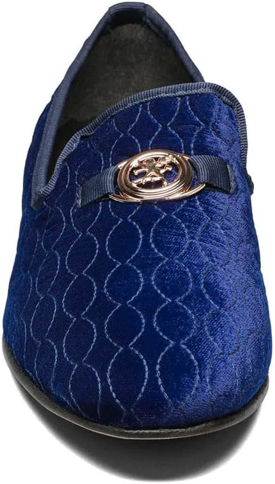 Мужские лоферы-шлепанцы Stacy Adams Valet Velour Bit Slip-On, Blue — фото 4