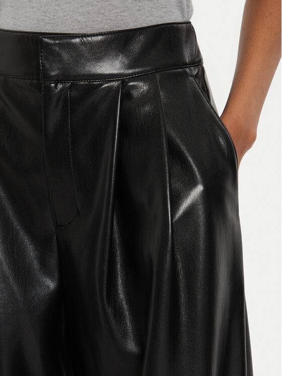 Брюки из искусственной кожи relaxed fit Tadesa 50518463 Boss, черный — фото 4