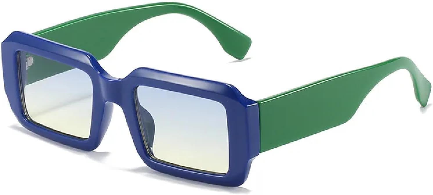 

Модные солнцезащитные очки для женщин в стиле ретро, ​​сине-зеленые, с защитой от УФ-излучения UV400; для мужчин с заклепками, градиентные солнцезащитные очки TKKTLLT, Metal Hinge C3