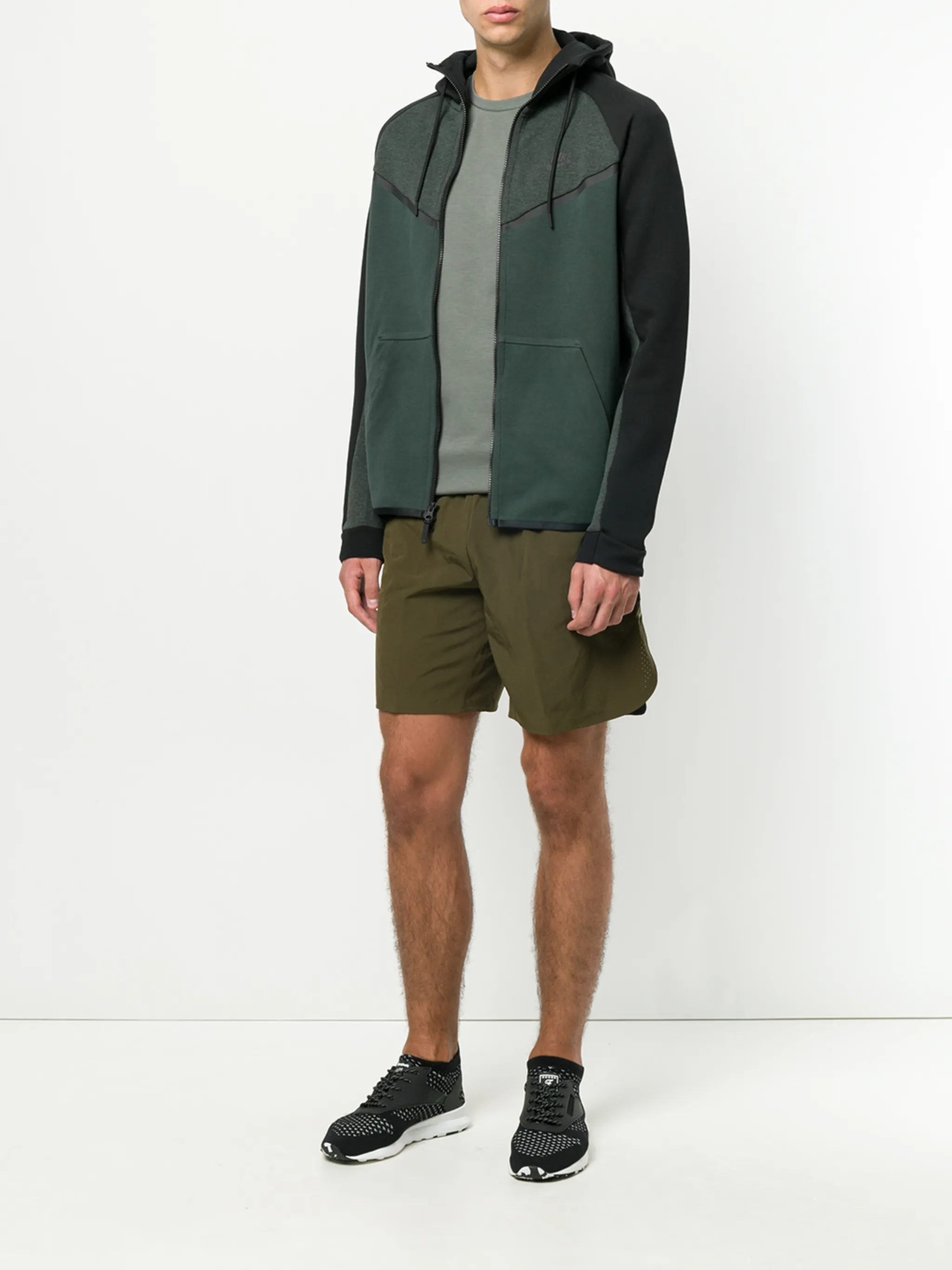 Ветровка дизайна "колор-блок" Tech Fleece Nike, зеленый — фото 2