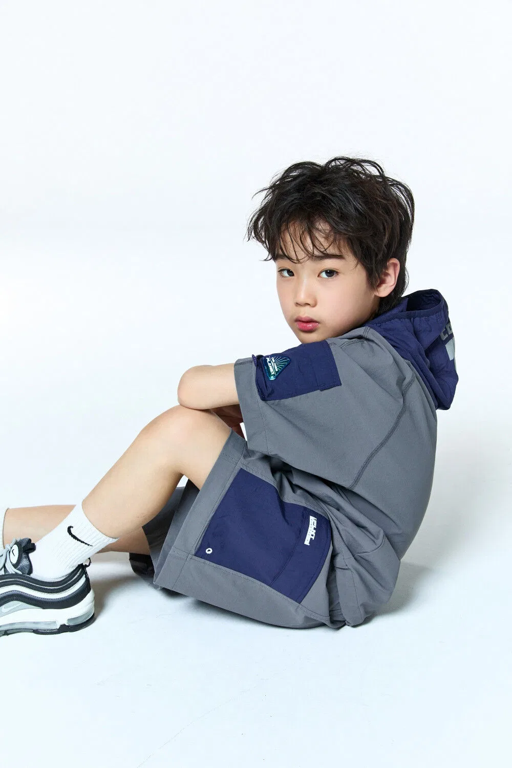 Детское худи Zeta Active Uniform цвета штормовой серый от Children Of Planet — фото 2