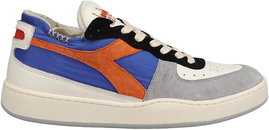Мужские кроссовки Diadora Mi Basket Row Cut Milk Breakfast на шнуровке, повседневные - серые, разноцветные