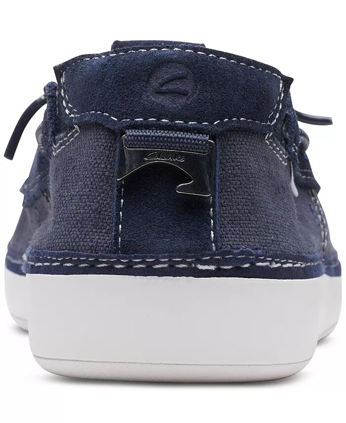 Мужские парусиновые туфли Higley Tie Slip-On Boat Shoes Clarks, синий — фото 2