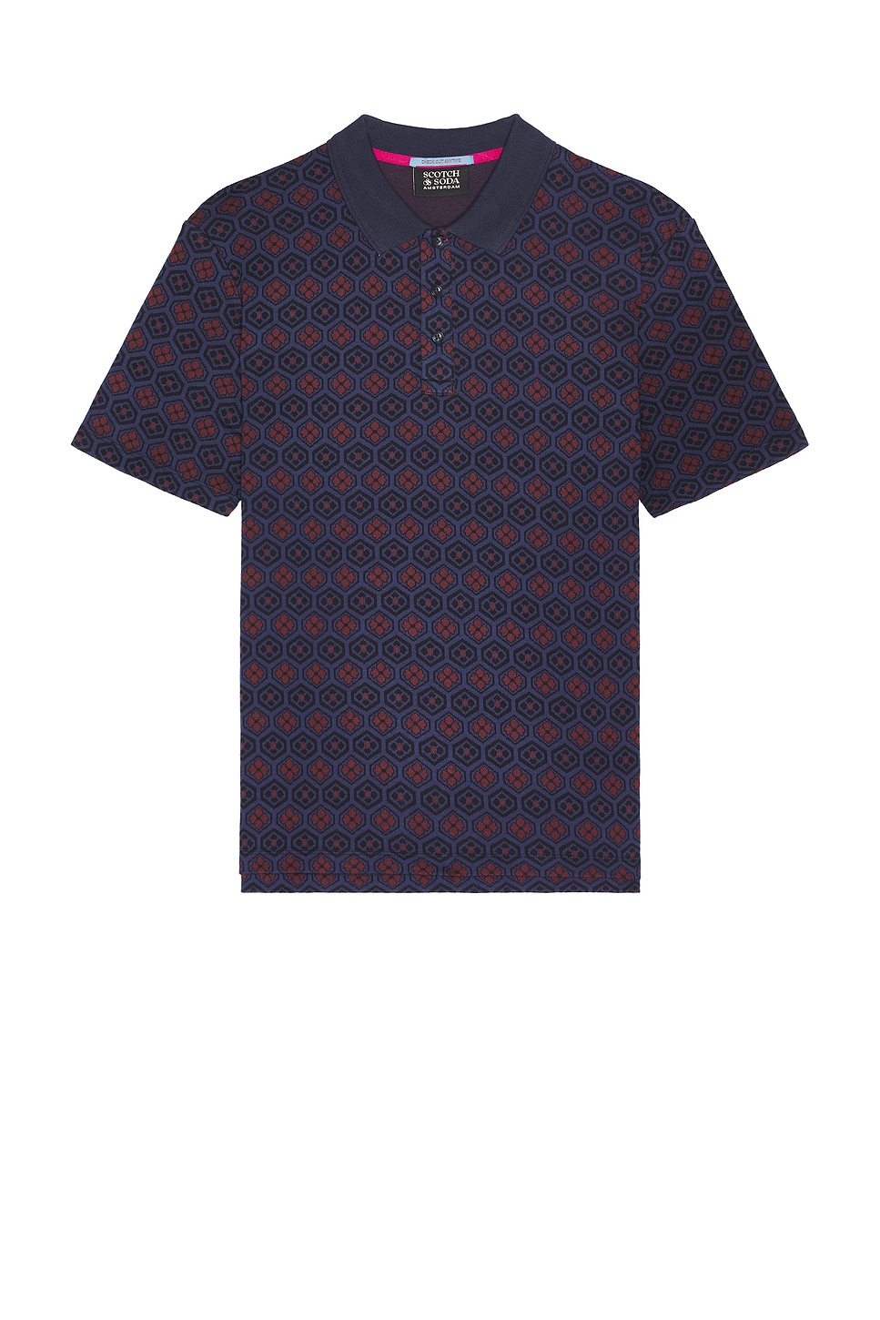 

Поло с принтом Scotch & Soda, черный