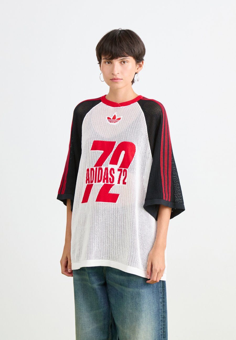 

Футболка Adidas Originals Print T-shirt, White/Black/Better Scarlet/White