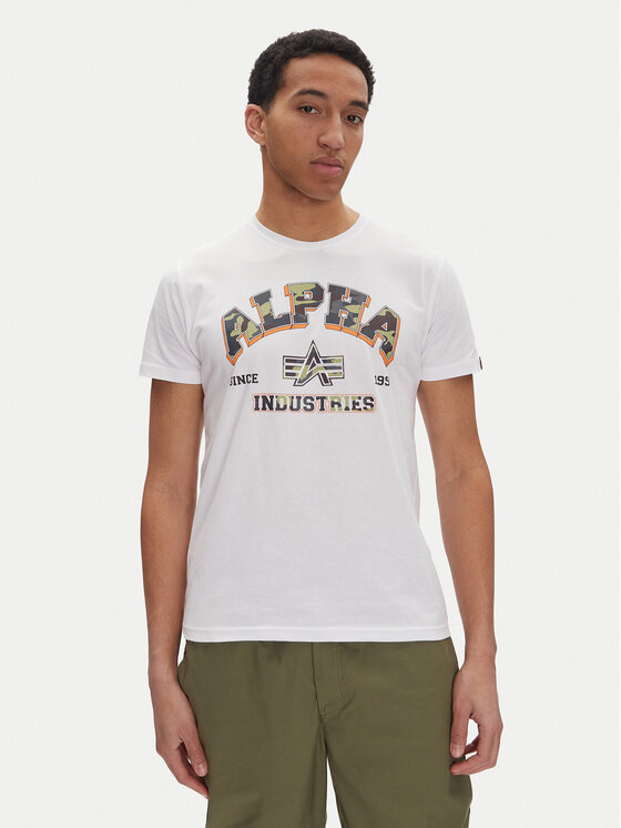 

Футболка обычного кроя Small Logo 146511 Alpha Industries, белый