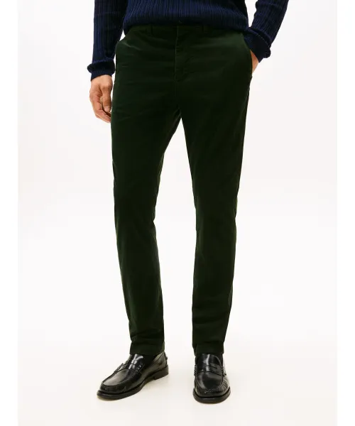 

Вельветовые брюки-чинос Denton Straight fit Tommy Hilfiger, зеленый