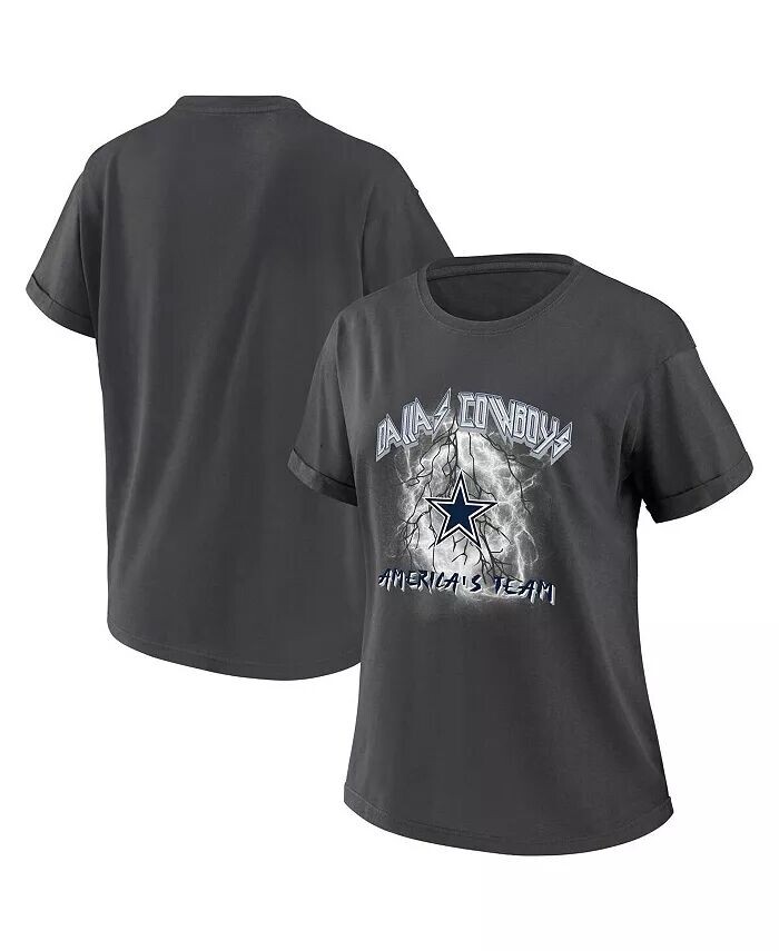 

Женская темно-серая футболка-бойфренд Dallas Cowboys Wear By Erin Andrews