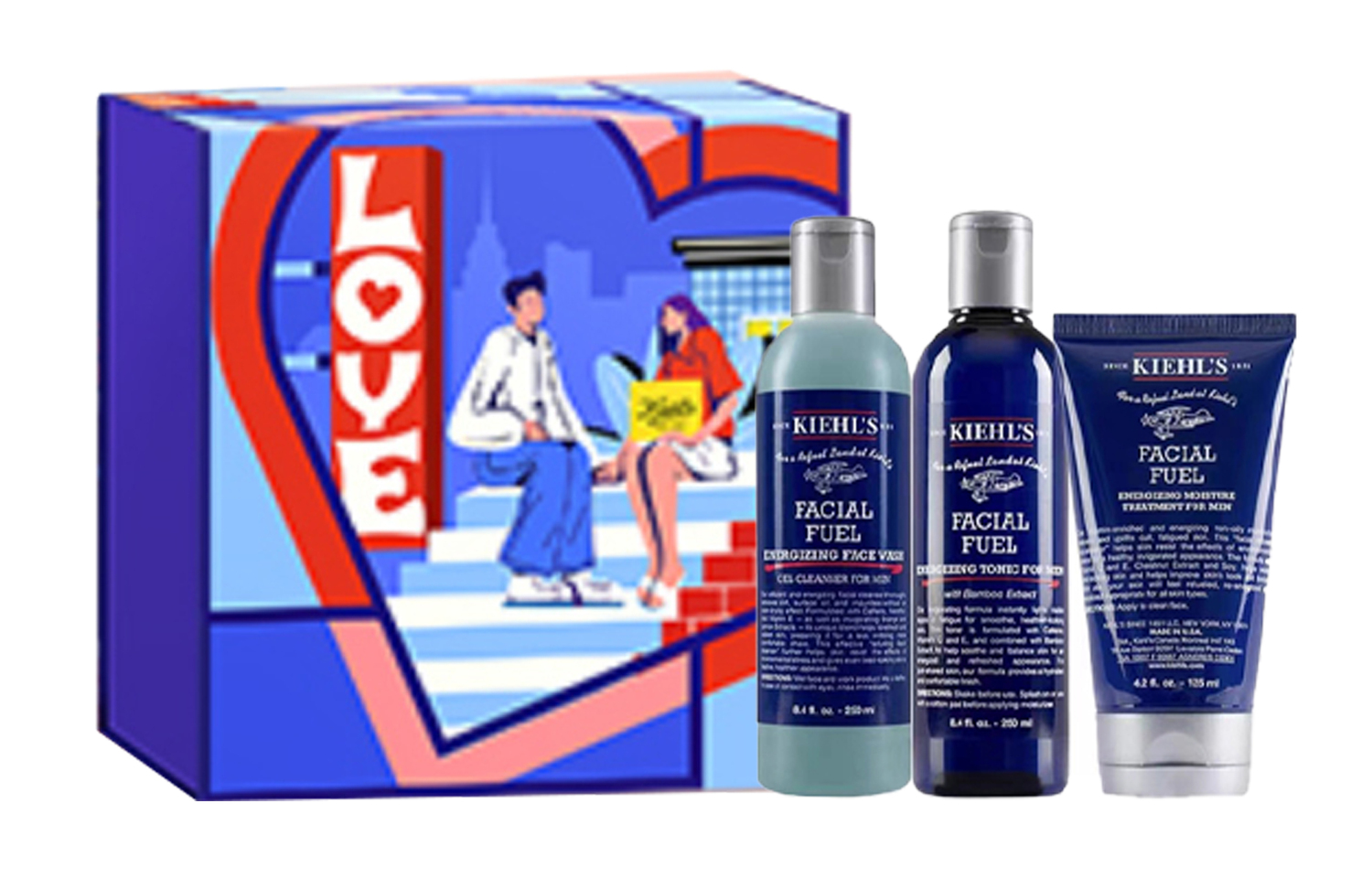 Мужской набор для активного ухода за кожей Hydrating Soothing Toner 250 мл + Lotion 75 мл Kiehl's, cleanser+lotion — фото 3
