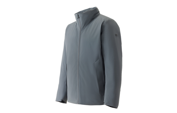 

Мужская пуховая куртка с воротником-стойкой и утолщенным низом Kolon Sport, темный серый da