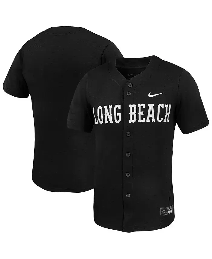 

Мужская черная бейсбольная джерси The Beach Replica Cal State Long Beach Nike