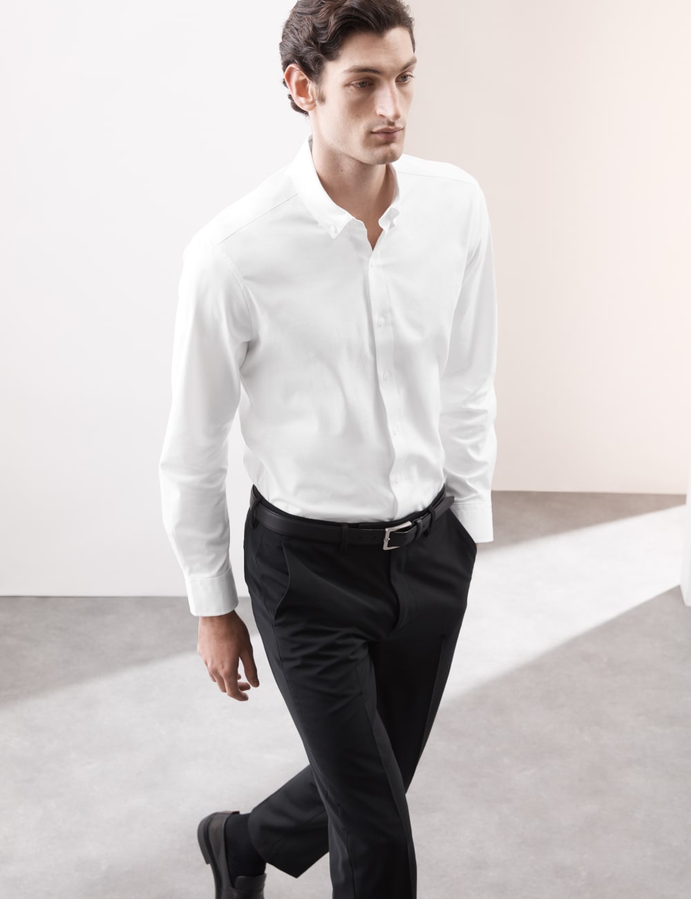 

Рубашка Slim Fit из хлопка стрейч 360 Flex Autograph, белый