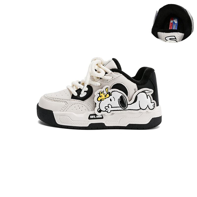 Кроссовки Snoopy Kids Lifestyle Shoes Kids Low-top, бежевый/черный — фото 2
