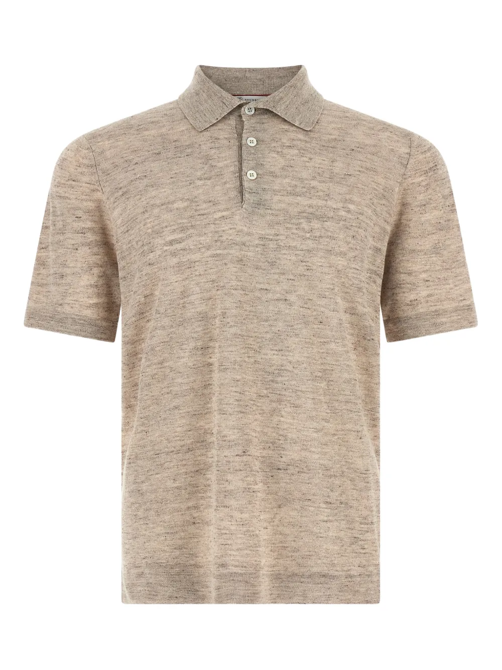 

Поло меланжевого цвета Brunello Cucinelli, бежевый