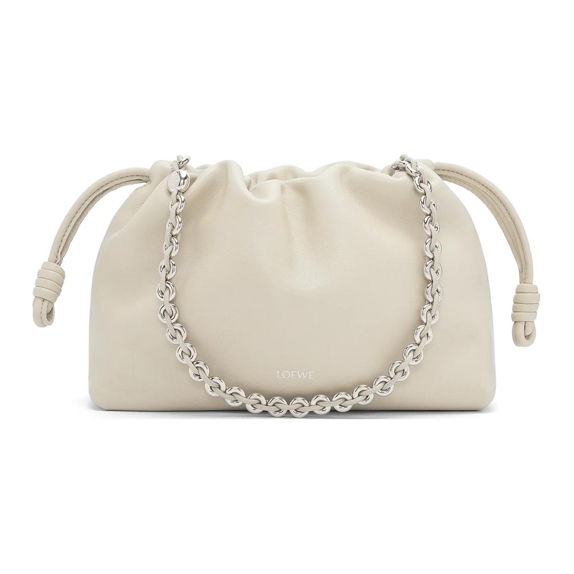 

LOEWE Женская одноплечевая сумка-клатч из овчины фламенко цвета морской соли