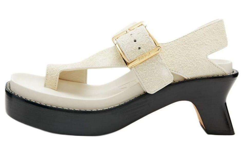 Сандалии женские Ease Fashion 9 см цвета экрю LOEWE, Ecru