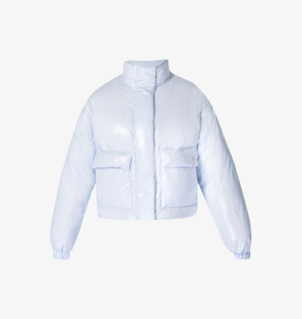 

Укороченная блестящая куртка-пуховик Snowfall Sweaty Betty, синий