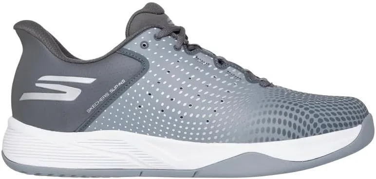 Мужские кроссовки Skechers Viper Court Reload с легким надеванием без рук, серый