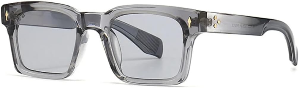 

Солнцезащитные очки для мужчин и женщин - защита UV400 - градиентные темно-зеленые заклепки, маленькая оправа, для занятий спортом на открытом воздухе и вождения DSVIGF, Grey Light Gray