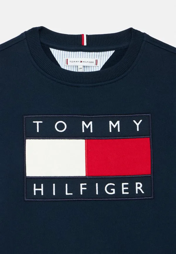Толстовка с круглым вырезом и аппликацией в виде флага наследия. Tommy Hilfiger, Dark Night Navy — фото 4