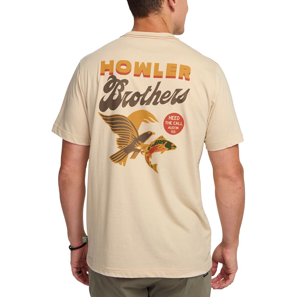 

Футболка Pocket Howler Brothers, цвет osprey prey-sand heather