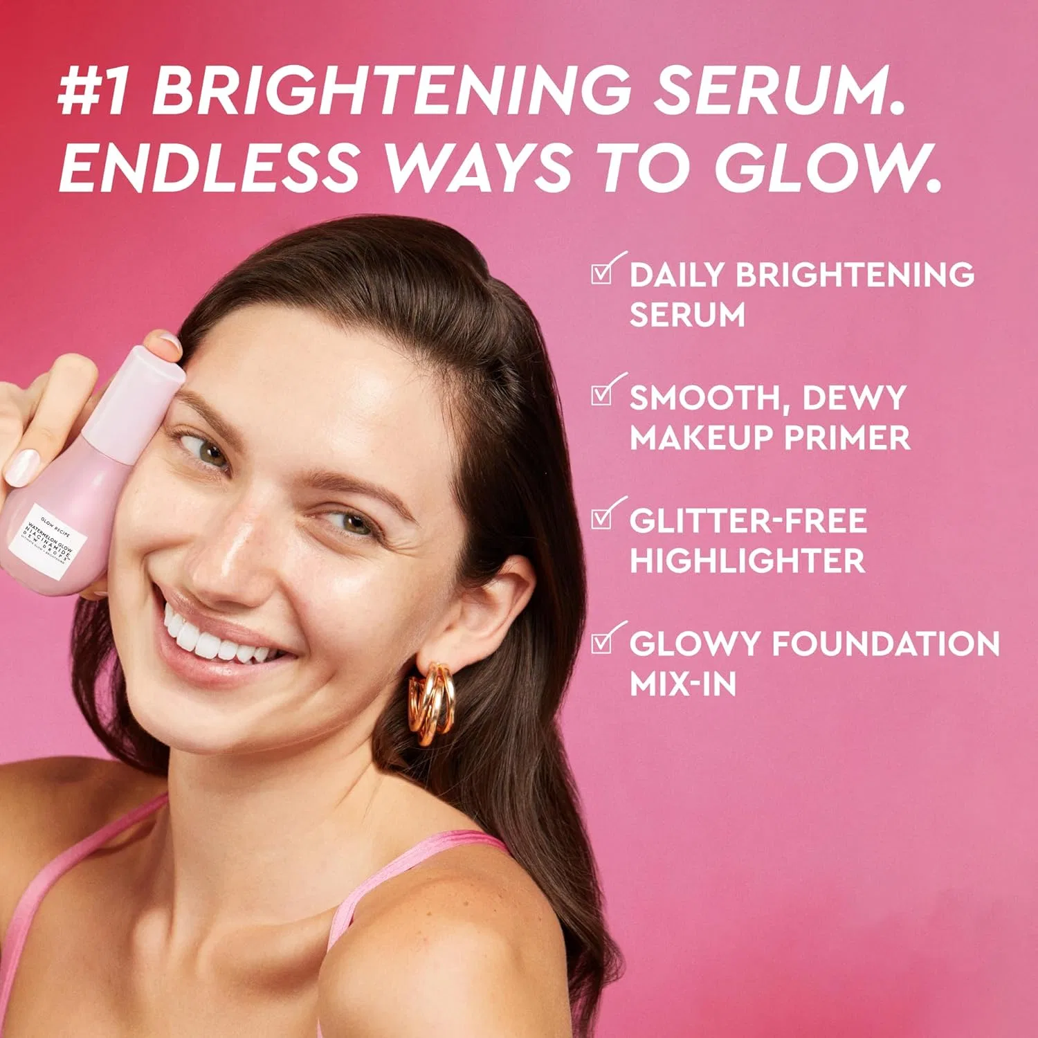 Сыворотка Glow Recipe — Унисекс -хайлайтер для лица «Watermelon Niacinamide Dew Drops» от, 40 мл — фото 4