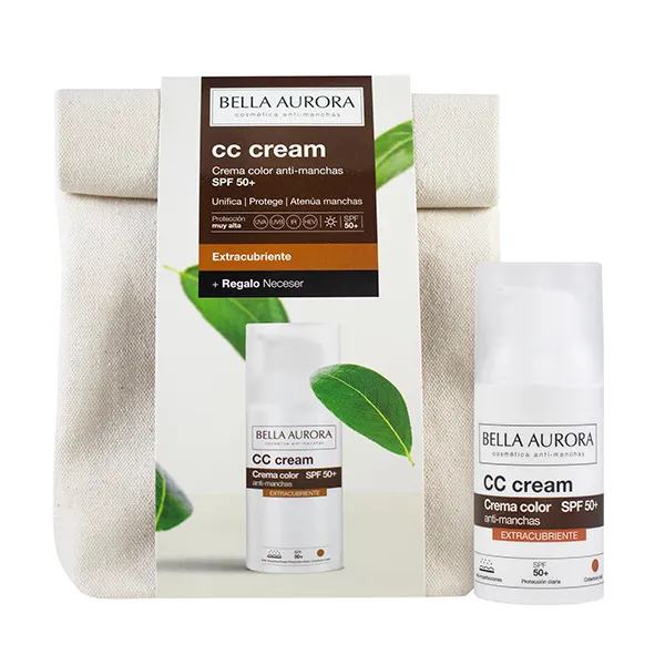 

Кремовый с дополнительным покрывающим цветом Pack Cc Extra Spf 50 + Bolsa Bella Aurora, 1 UD