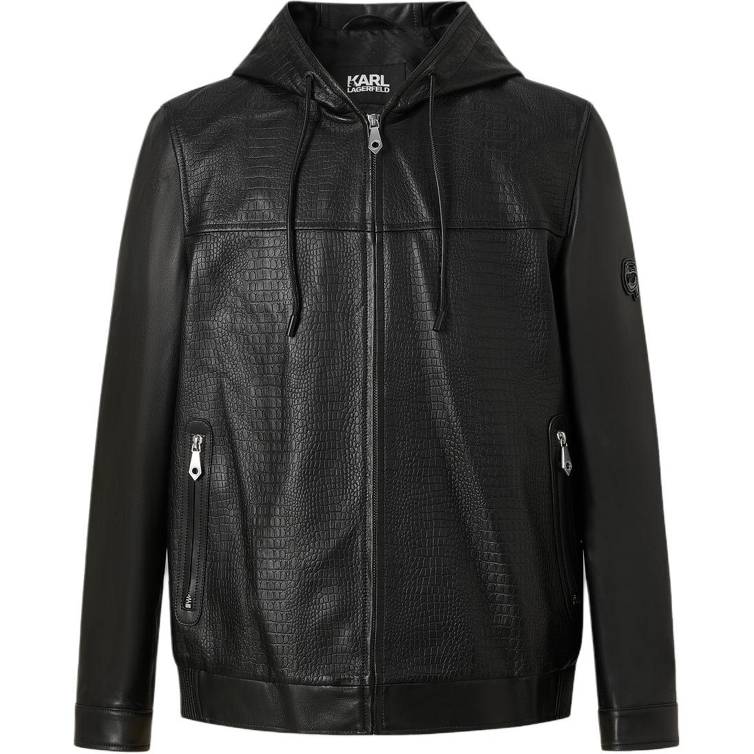 

Кожаная куртка KARL LAGERFELD SS26 для мужчин KARL LAGERFELD / Karl Lagerfeld Jeans, черный