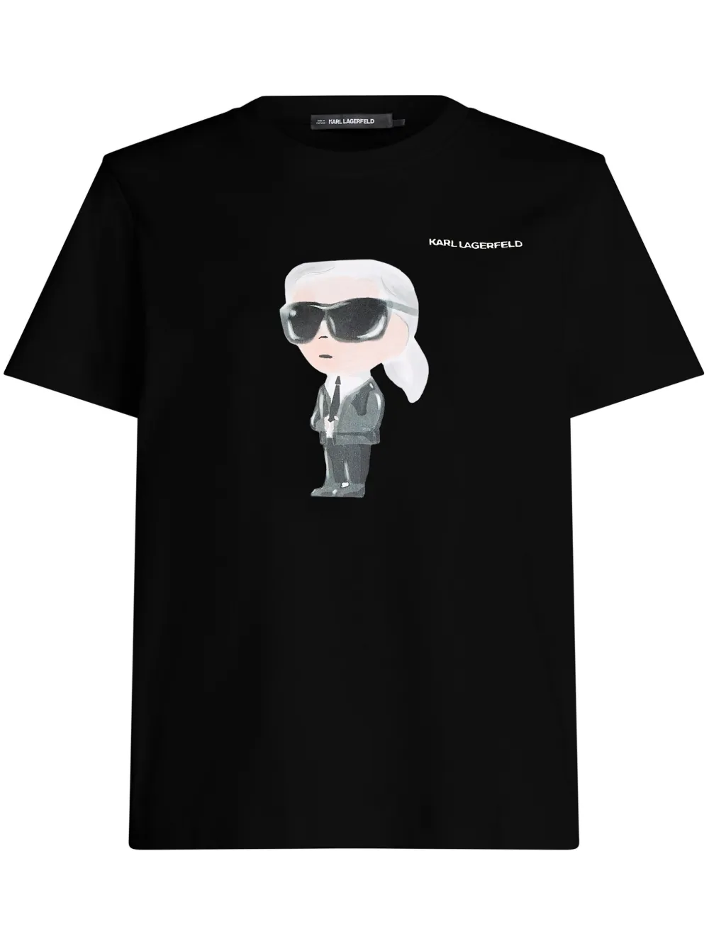 

Футболка с принтом KARL LAGERFELD, черный