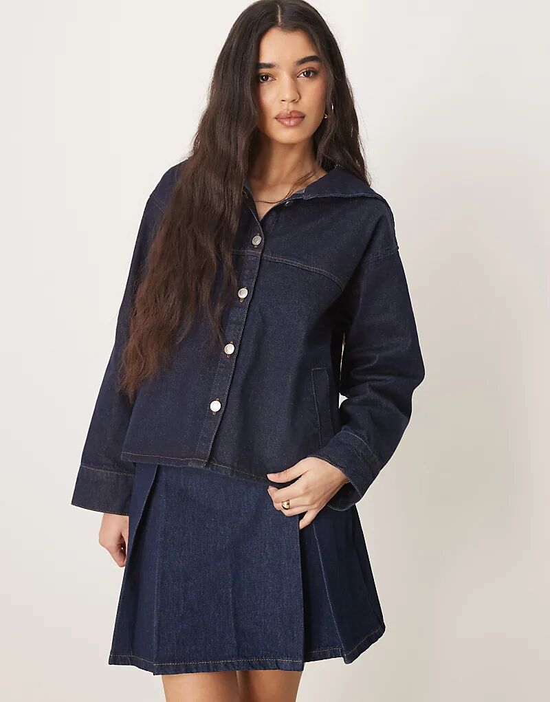

Куртка из денима в матросском стиле, стирка в полоскании ASOS DESIGN
