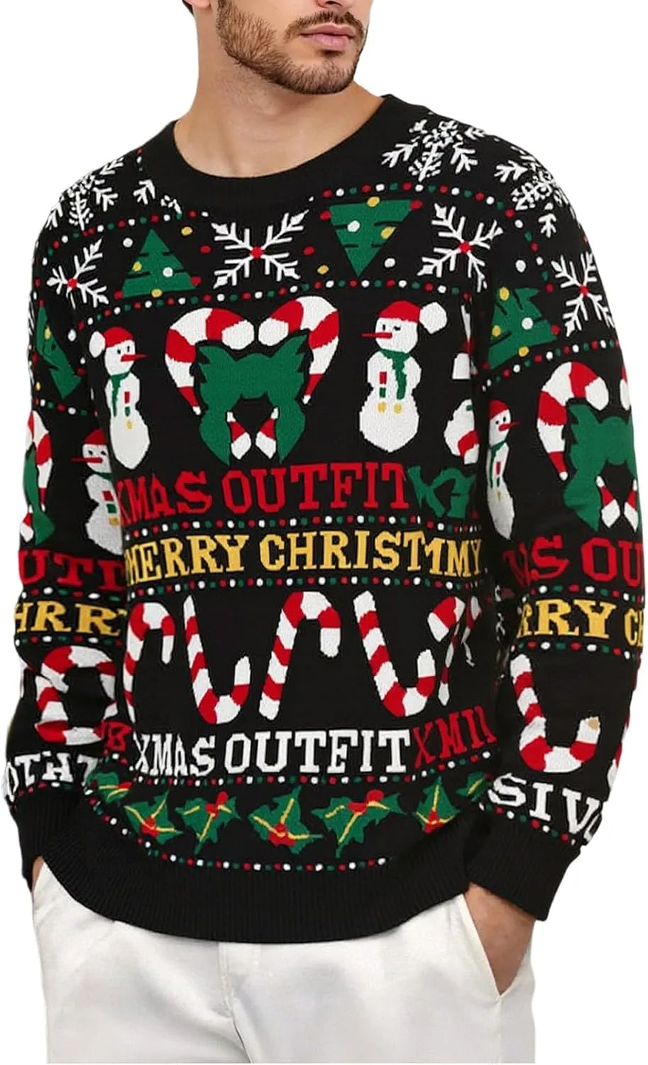 

Свитер мужской рождественский Funny Christmas Sweaters JHOKCI