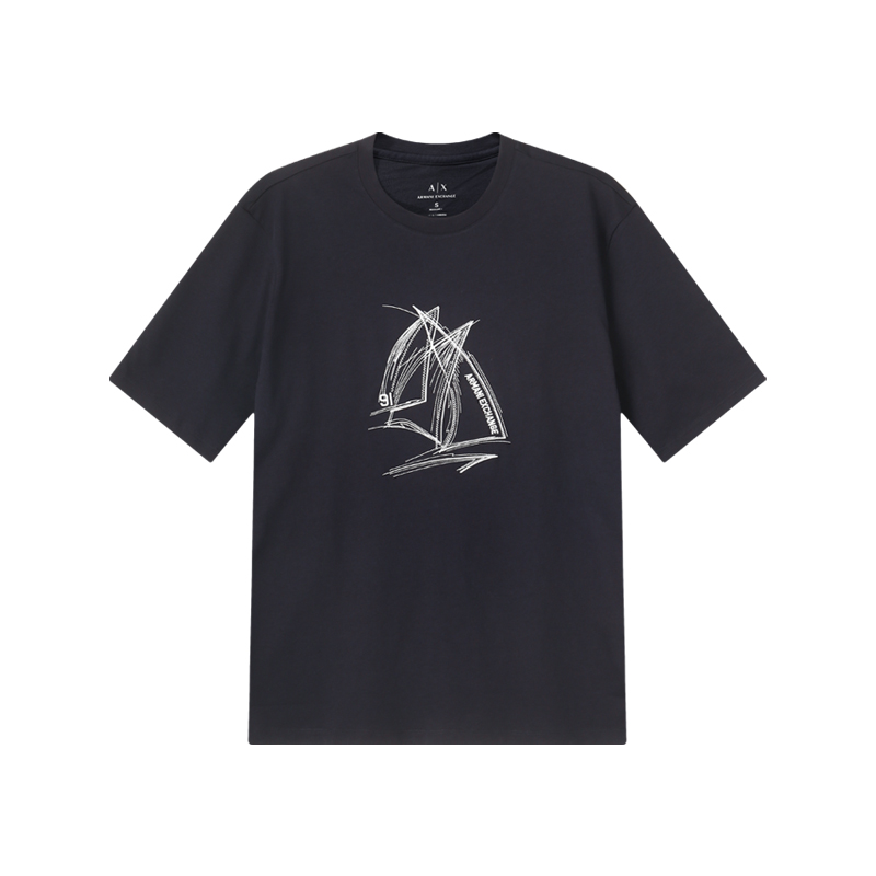 

Футболка с принтом sailboat ARMANI EXCHANGE, синий