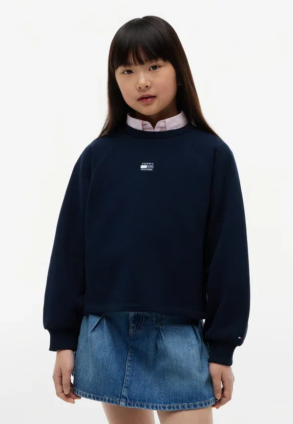 Толстовка Tommy Hilfiger Tonal flag sweatshirt, темно-синий