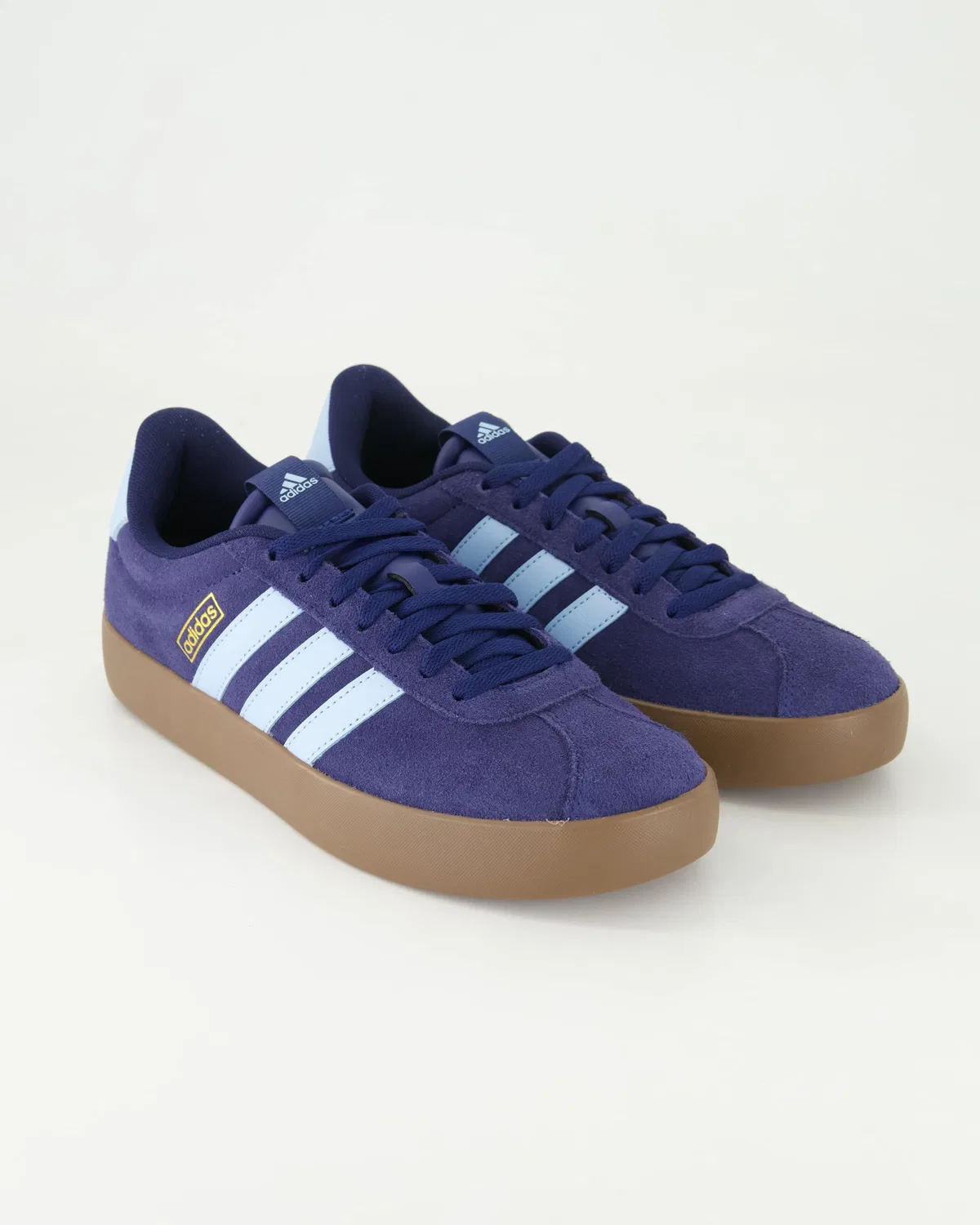 Сникерсы низкие, кожаные Adidas, синий