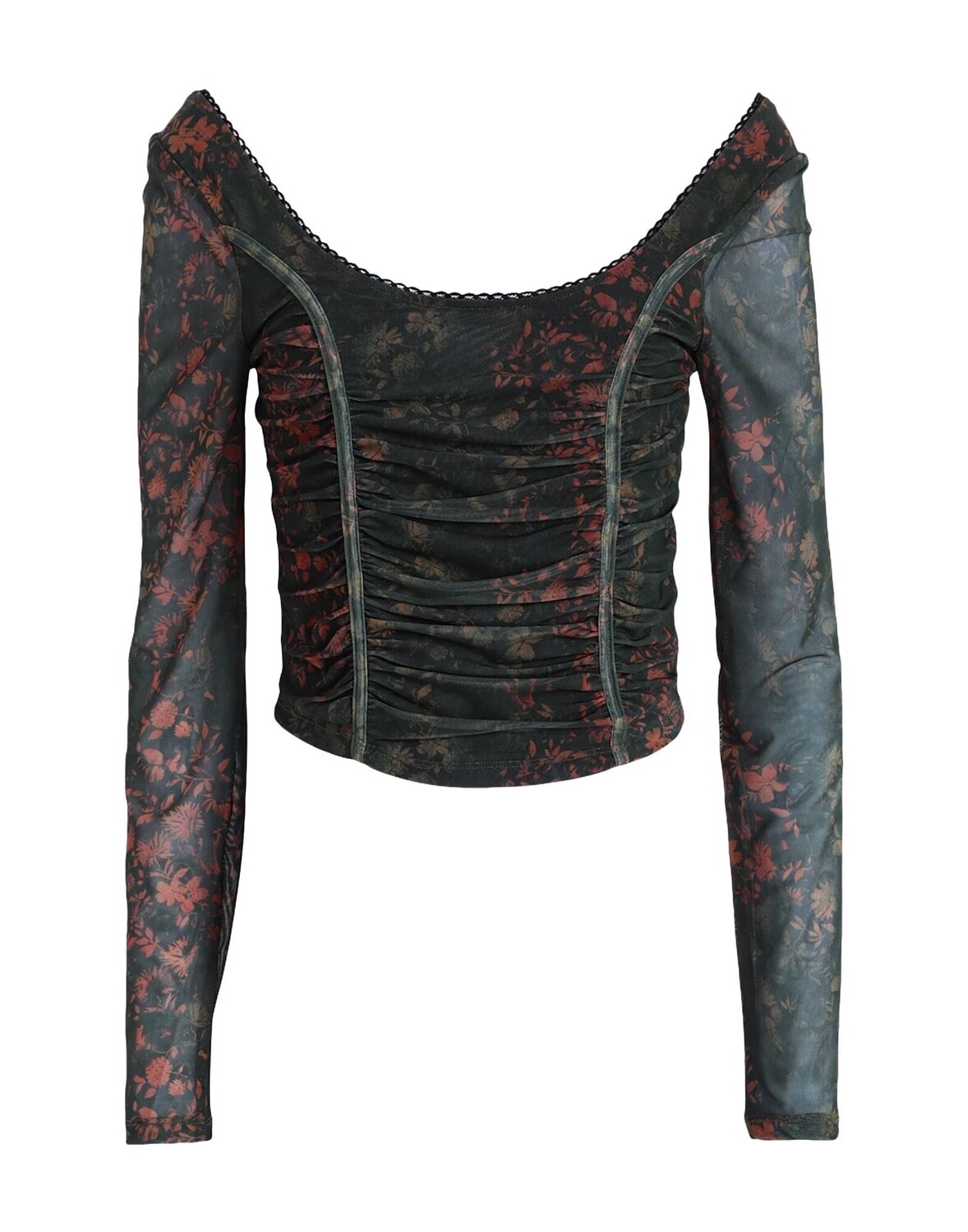 

Топ Topshop, темно-зеленый