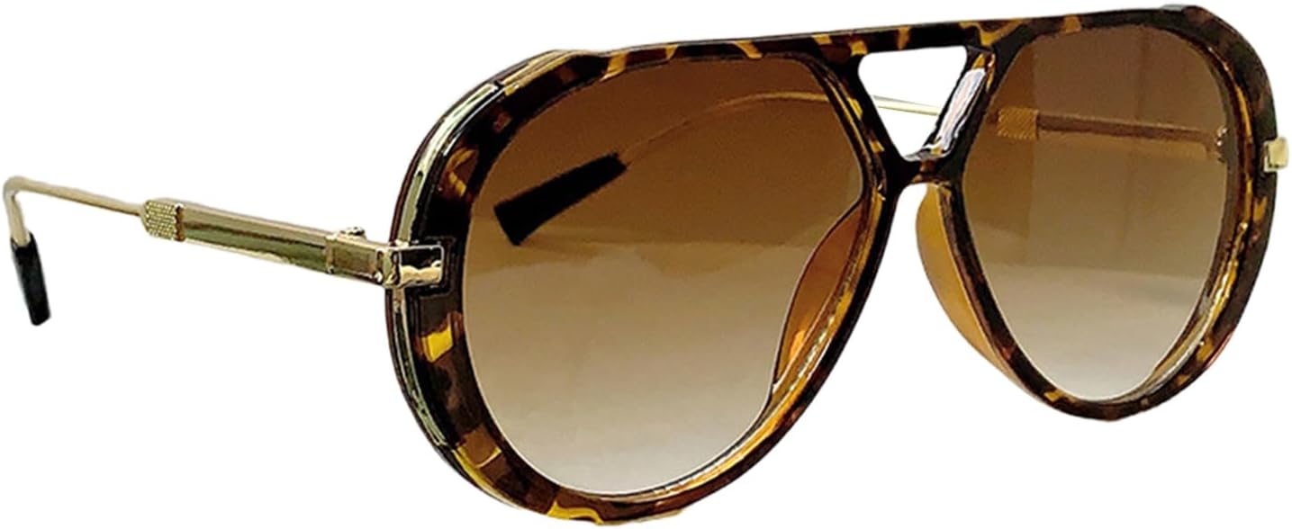 

Солнцезащитные очки в стиле ретро с двойной перемычкой и круглыми линзами для женщин, идеально подходящие для повседневного использования на работе и на открытом воздухе SPONGL, Print Frame