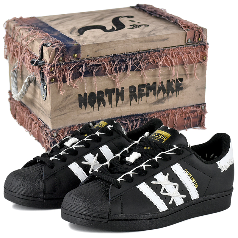 

Adidas Originals SUPERSTAR противоскользящие износостойкие низкие скейтерские кроссовки унисекс черно-белые - черно-белые премиум подарочная коробка 2