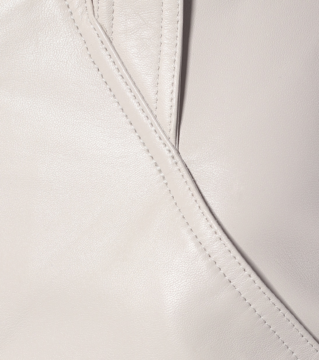 Кожаные брюки с высокой талией Xenia Isabel Marant, Chalk — фото 4