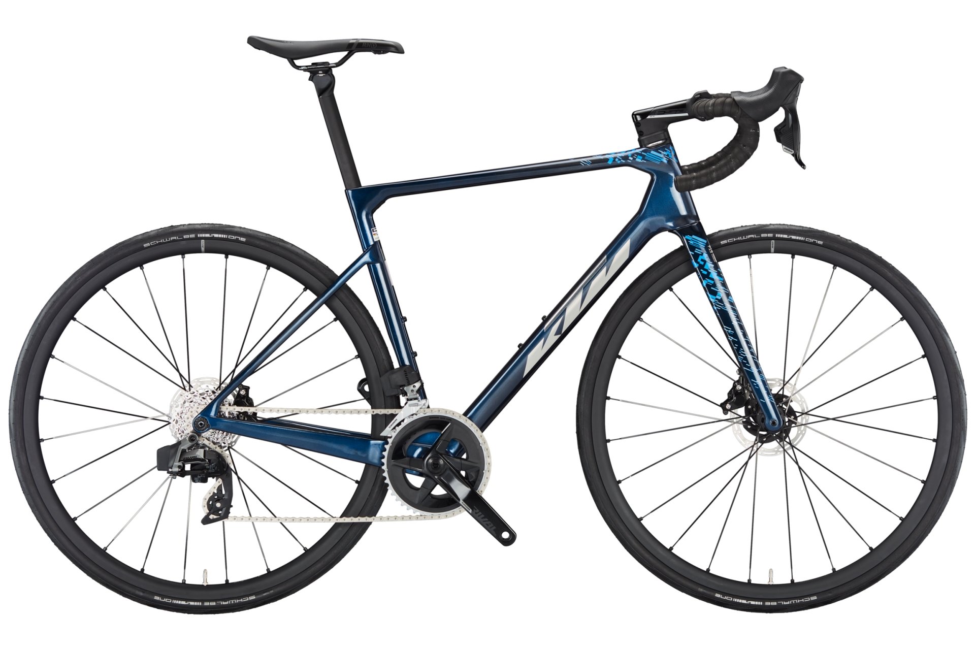 

Шоссейный велосипед Ktm Revelator alto elite axs - 28 дюймов - diamant, blau | transparent blue (chrome+blue)